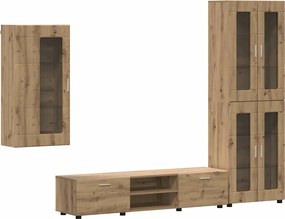 vidaXL Σετ επίπλου τηλεόρασης FLORIN 3 pcs Artisan Oak