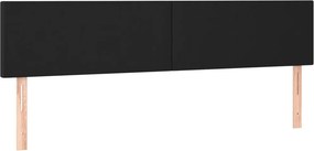 vidaXL Κρεβάτι Boxspring με Στρώμα &amp; LED Μαύρο 200x200 εκ. Συνθ. Δέρμα
