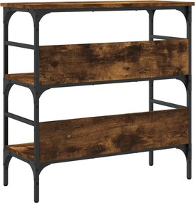 vidaXL Τραπέζι Κονσόλα Καπνιστή Δρυς 75x32x75 εκ. Επεξεργ. Ξύλο