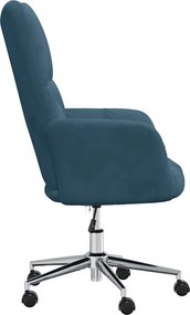 vidaXL Πολυθρόνα Relax Μπλε Βελούδινη