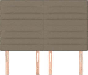 vidaXL Κεφαλάρι Κρεβατιού Μπεζ 144x5x118/128 εκ. Ύφασμα