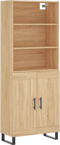 vidaXL Ντουλάπι Sonoma δρυς 69,5 x 34 x 180 εκ. από Επεξεργασμένο Ξύλο