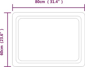 vidaXL Καθρέφτης Μπάνιου με LED 60x80 εκ.