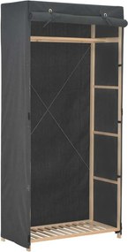 vidaXL Ντουλάπα Γκρι 79 x 40 x 170 εκ. Υφασμάτινη