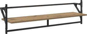 vidaXL Σετ ραφιών τοίχου με ράφι 6 pcs Artisan Oak 100 x 25 x 30 cm