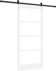 vidaXL Συρόμενη Πόρτα ORKDAL Λευκό και Μαύρο 93 x 202 cm