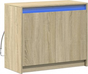 vidaXL Ντουλάπι με Φώτα LED Sonoma Δρυς 72x34x61 εκ Επεξεργασμένο Ξύλο