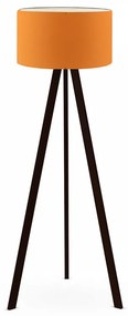 Φωτιστικό δαπέδου Rosling Megapap Mdf/ύφασμα Pvc χρώμα μαύρο/πορτοκαλί 38x21x140εκ. - 0123681