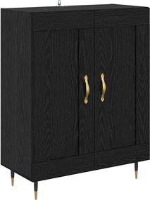 vidaXL Highboard 2 pcs Μαύρη Οξυά Επεξεργασμένο ξύλο