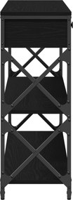 vidaXL Κονσόλα Τραπέζι Μαύρη δρυς 100 x 28 x 75 εκ