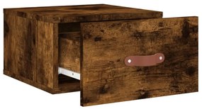 vidaXL Κομοδίνο Επιτοίχιο Καπνιστή Δρυς 35 x 35 x 20 εκ.