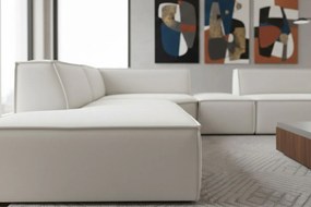 Γωνιακός καναπές Fubu L-Εκρού-Αριστερή