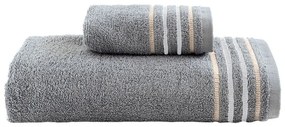 Πετσέτες Dant (Σετ 3τμχ) Grey Palamaiki Towels Set 70x140cm 100% Βαμβάκι