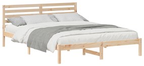 vidaXL Σκελετός Κρεβατιού Καφέ 160 x 220 cm Συμπαγές ξύλο πεύκου