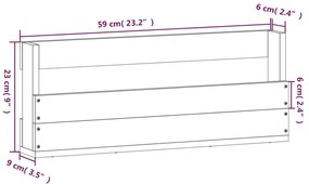 Παπουτσοθήκες Επιτοίχιες 2 τεμ. 59x9x23 εκ. Μασίφ Ξύλο Πεύκου - Καφέ