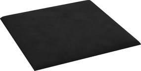 vidaXL Κεφαλάρι Τοίχου 12 pcs Μαύρο Βελούδο