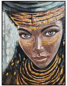 Πίνακας Καμβάς Woman Face 170-225-004 90x3x120cm Multi Κάθετοι Καμβάς