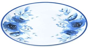 Πιάτο Ρηχό Blue Rose 07-16098 27cm White-Blue Estia Πορσελάνη