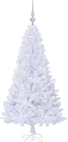 vidaXL Τεχνητό Χριστουγεννιάτικο Δέντρο Λευκό 120 cm PVC και Ατσάλι