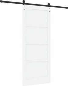 vidaXL Συρόμενη Πόρτα ORKDAL Λευκό και Μαύρο 83 x 202 εκ.