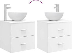 vidaXL Σετ Επίπλων Μπάνιου 2 pcs Λευκό Επεξεργασμένο Ξύλο