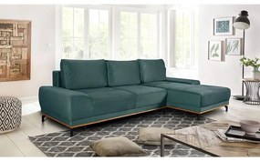 ΚΑΝΑΠΕΣ ΚΡΕΒΑΤΙ ΓΩΝΙΑ ΔΕΞΙΑ NATURA  DUSTY PETROL 283x164x90