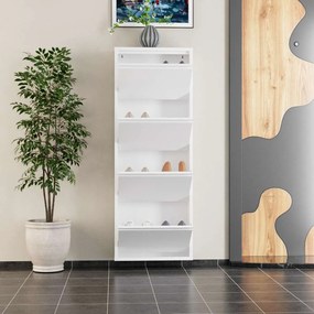 Shoe Cabinet 4 Piece Metal - White White