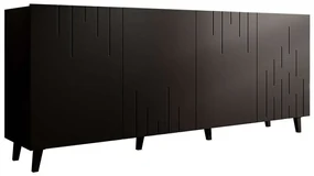 Μπουφές Bari 162581649 200x42x82cm Black Πλαστικό,Μοριοσανίδα
