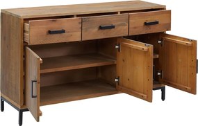 vidaXL Ντουλάπι Καφέ 110 x 35 x 70 εκ. από Μασίφ Ξύλο Πεύκου
