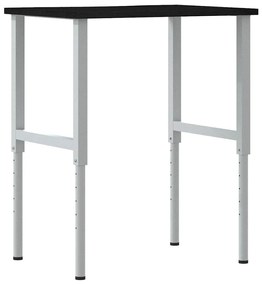 vidaXL πάγκος εργασίας σκούρο καφέ 80x60x(71,5-98) cm μασίφ ξύλο δρυς