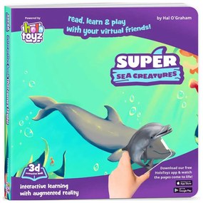 Διαδραστικό Βιβλίο 4D Sea Creatures Με Εικόνες Που Ζωντανεύουν Σε Κινούμενα Σχέδια Multi Holotoyz