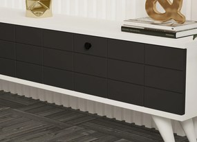 Έπιπλο Τηλεόρασης Ανθρακί / Λευκό AZEFA 160x25x35