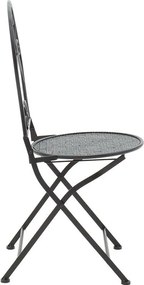 Τραπεζαρία Walen σετ 3τεμ μέταλλο μαύρο