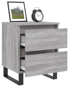 vidaXL Κομοδίνο Γκρι Sonoma 40 x 35 x 50 εκ. από Επεξεργασμένο Ξύλο