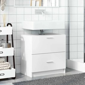 vidaXL Ντουλάπι Νιπτήρα Λευκό 59x37x59 εκ. Επεξεργασμένο Ξύλο