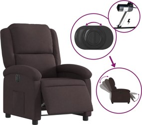 vidaXL Πολυθρόνα Ανακλινόμενη Ηλεκτρική Σκούρο Καφέ Υφασμάτινη