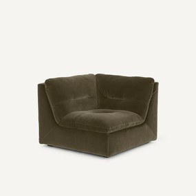 Γωνιακή πολυθρόνα σύνθεσης, βελούδο, Giuliano