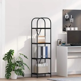 vidaXL Ράφι Βιβλίων Μαύρη δρυς 40 x 30 x 146 εκ Επεξεργασμένο ξύλο