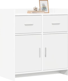 vidaXL Πλαϊνό γραφείο Λευκό 75 x 36 x 80 εκ Επεξεργασμένο Ξύλο