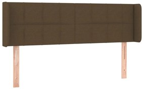 vidaXL Κεφαλάρι με Πτερύγια Σκούρο Καφέ 147x16x78/88 εκ. Υφασμάτινο