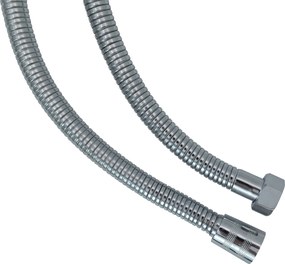 Σπιράλ Ντους Μεταλλικό 1.6m σε Ασημί Χρώμα