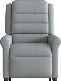 vidaXL Πολυθρόνα Μασάζ Ηλεκ. Ανακλινόμενη Ανύψωση Αν. Γκρι Υφασμάτινη
