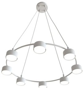 Κρεμαστό Φωτιστικό Οροφής 8xGX53 Φ64cm Starlit Emibig -1373/8-Λευκό 1373/8