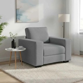 vidaXL Πολυθρόνα Ανοιχτό Γκρι 100 x 77 x 82 εκ. Ύφασμα