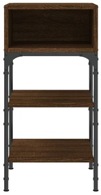 vidaXL Κομοδίνο Καφέ Δρυς 35 x 34,5 x 70 εκ. από Επεξεργασμένο Ξύλο