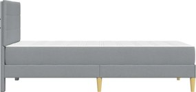 vidaXL Σκελετός Κρεβατιού Ανοιχτό γκρι 100 x 200 cm Πολυεστέρας