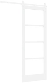 vidaXL Συρόμενη Πόρτα με Σετ Υλικών Λευκή 78x202 cm Στερεό Ξύλο Πεύκου