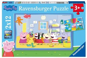 Παζλ Peppa Pig - Peppas Adventures 5574 (2x12 Κομμάτια) 3 Ετών+ Multi Ravensburger