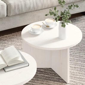 vidaXL Σετ Τραπεζιού Για Καφέ 2 pcs Λευκό 49 x 49 x 28 εκ