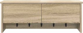 vidaXL Τοίχου Κρεμάστρα Επιτοίχιο Δρύς Sonoma 80 x 20 x 30 cm